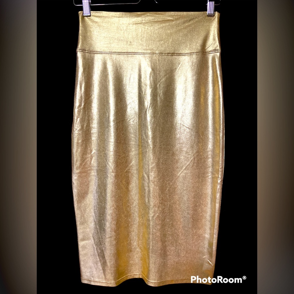 Vintage gold pencil skirt